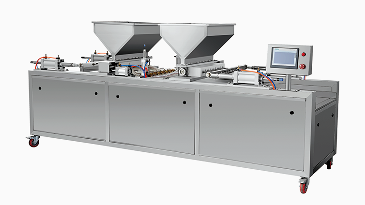 Two rows cake forming machine